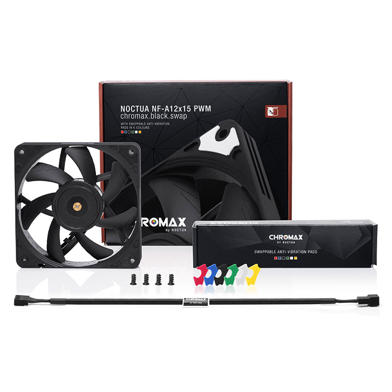 Noctua NF-A12x15 PWM Chromax.b - Case Fan Controller avaliação e preço